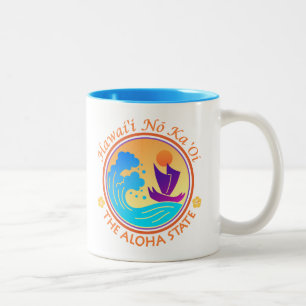 Caneca De Café Em Dois Tons Hawaii Aloha State