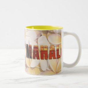 Caneca De Café Em Dois Tons Hawaiian "aloha-Mahalo" (a boa vinda & lhe