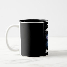 Caneca De Café Em Dois Tons Hear Yourself - Surreal Lakeside Reflection Mug