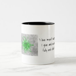 Caneca De Café Em Dois Tons Heart Chakra Coffee mug com afirmações