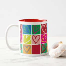 Caneca De Café Em Dois Tons Heart Mug