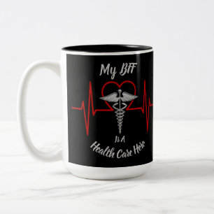 Caneca De Café Em Dois Tons Heath Care Hero BFF