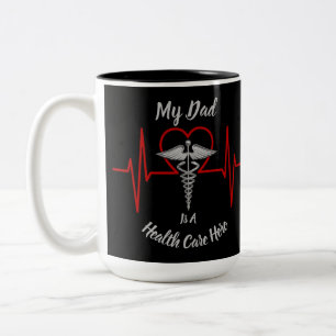 Caneca De Café Em Dois Tons Heath Care Hero Pai