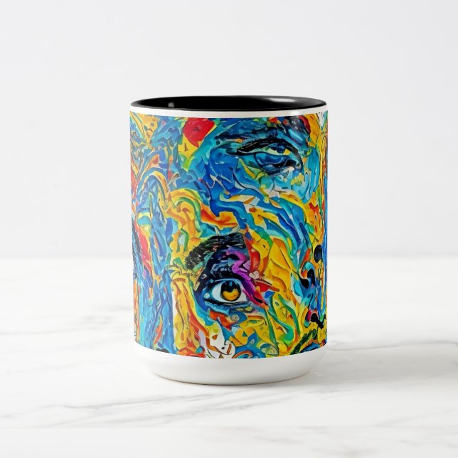 Caneca De Café Em Dois Tons Heather Wycuff- inspired art (Centro)