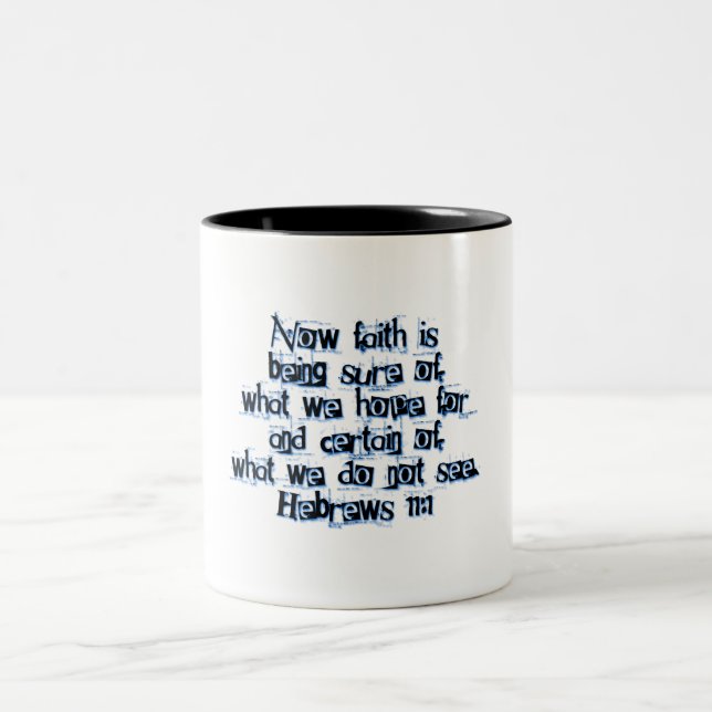 Caneca De Café Em Dois Tons Hebraico 11:1 (Centro)