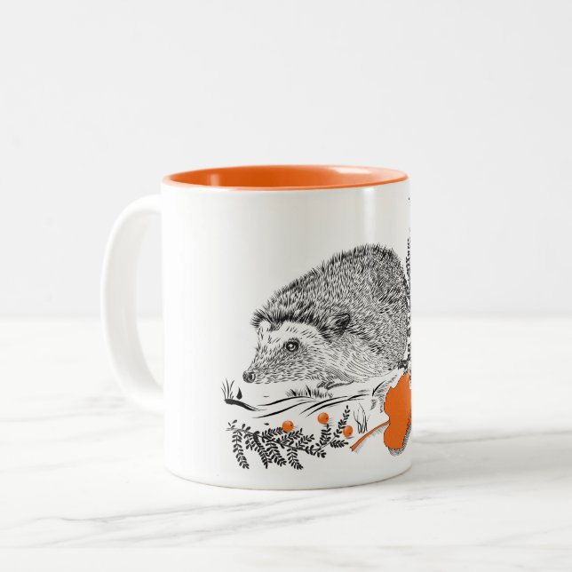 Caneca De Café Em Dois Tons Hedgehog Graphicart (Frente Esquerda)