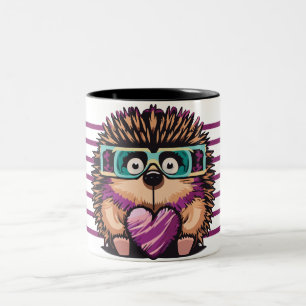Caneca De Café Em Dois Tons Hedgehog Love Mugshot