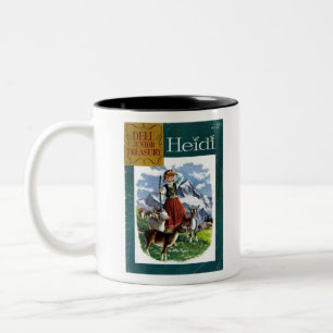 Caneca De Café Em Dois Tons Heidi - Histórias em quadrinhos retrô - Fantasia -
