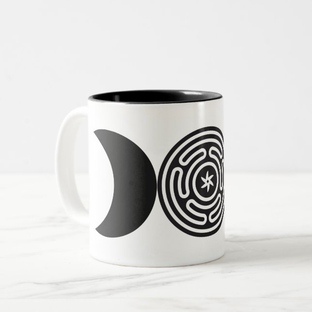 Caneca De Café Em Dois Tons Hekate Witchcraft - Mug De Café De Dois Tons (Frente Esquerda)