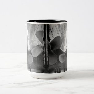 Caneca De Café Em Dois Tons hélices do Titanic
