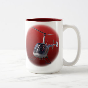 Caneca De Café Em Dois Tons Helicóptero Café Mug Legal Copos e Presentes