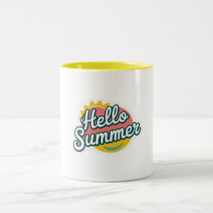 Caneca De Café Em Dois Tons Hello Summer Mug