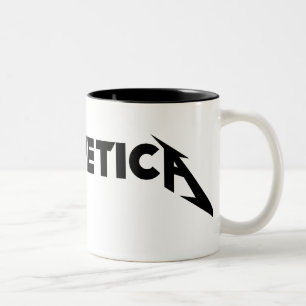 Caneca De Café Em Dois Tons Helvética