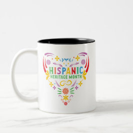 Caneca De Café Em Dois Tons Herança hispânica Mês Hispânicos Americanos Latino