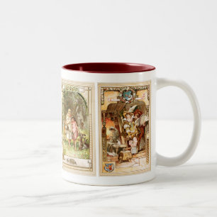 Caneca De Café Em Dois Tons Hermann Vogel - contos de fadas