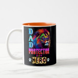 Caneca De Café Em Dois Tons Herói protetor do pai
