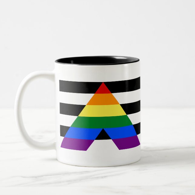 Caneca De Café Em Dois Tons Hetero Ally Pride (Esquerda)