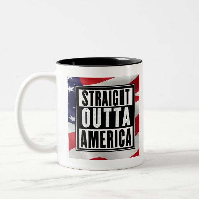 Caneca De Café Em Dois Tons "Hetero fora da América" (Esquerda)