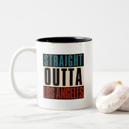 Caneca De Café Em Dois Tons Hetero Outta Los Angeles California CA EUA