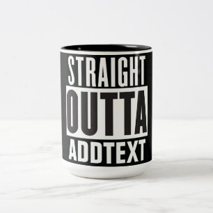 Caneca De Café Em Dois Tons Hetero Saída adicione seu texto
