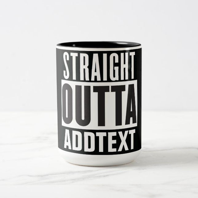 Caneca De Café Em Dois Tons Hetero Saída adicione seu texto (Centro)