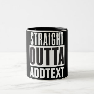 Caneca De Café Em Dois Tons Hetero Saída adicione seu texto
