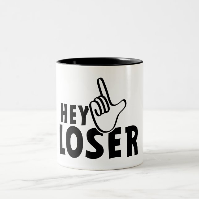 Caneca De Café Em Dois Tons Hey loser. losers, mafkees, onnozele, neurd....  (Centro)
