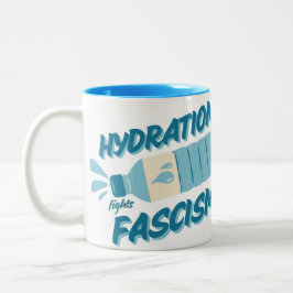 Caneca De Café Em Dois Tons Hidratação Luta Contra Mug De Fascismo