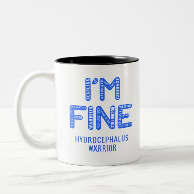 Caneca De Café Em Dois Tons Hidrocephalus Warrior - ESTOU BEM (Esquerda)