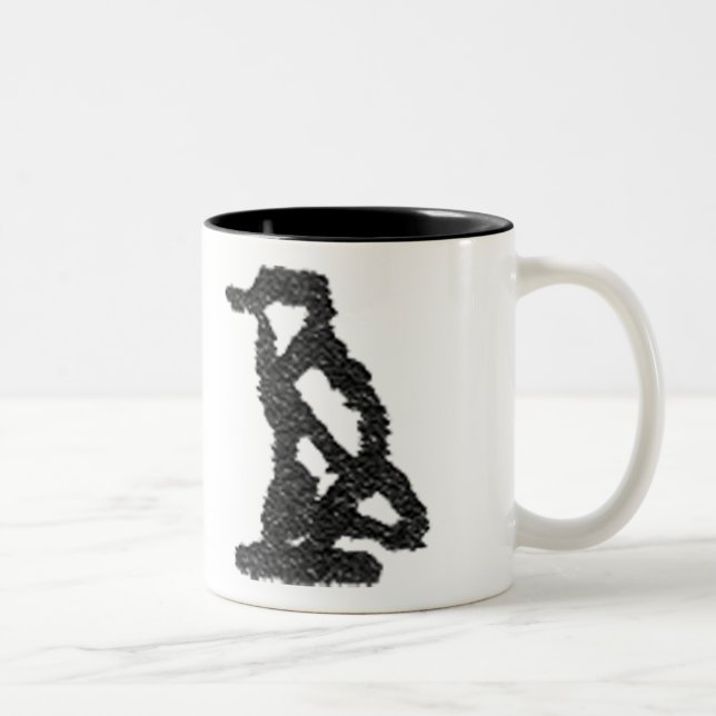 Caneca De Café Em Dois Tons Hieroglífico (1/4) (Direita)