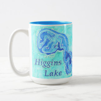 Caneca De Café Em Dois Tons Higgins Lake Mug de Pintura Original
