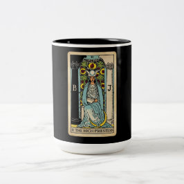 Caneca De Café Em Dois Tons High Priestess Tarot