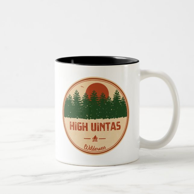 Caneca De Café Em Dois Tons High Uintas Wilderness Utah (Direita)