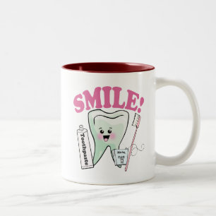 Caneca De Café Em Dois Tons Higienista dental do dentista