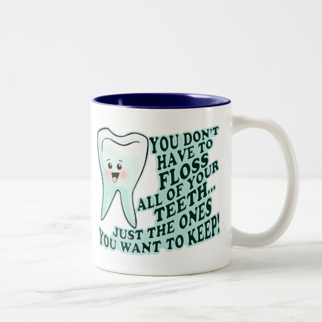 Caneca De Café Em Dois Tons Higienista dental do dentista (Direita)