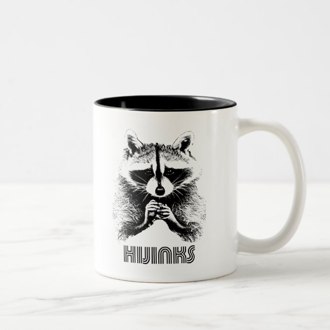Caneca De Café Em Dois Tons Hijinks em Raccoon (Direita)