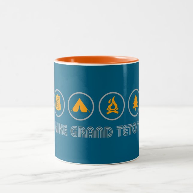 Caneca De Café Em Dois Tons Hike Grand Teton National Park (Centro)