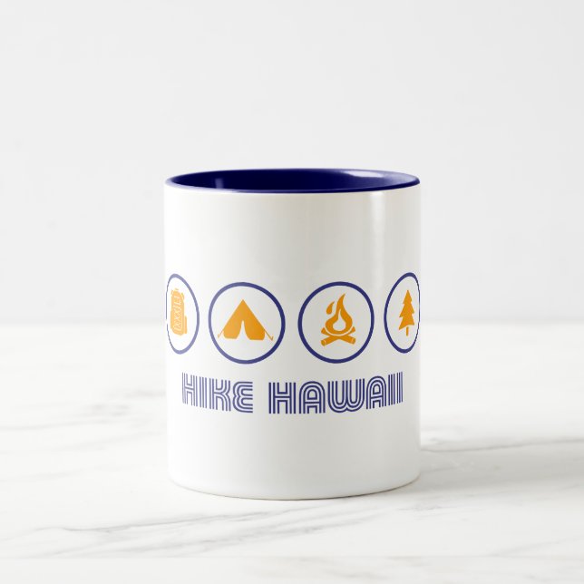 Caneca De Café Em Dois Tons Hike Hawaii (Centro)