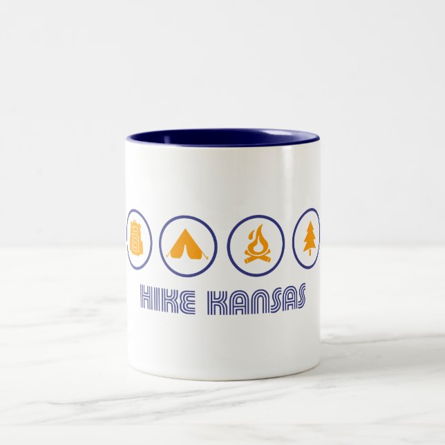 Caneca De Café Em Dois Tons Hike Kansas (Centro)
