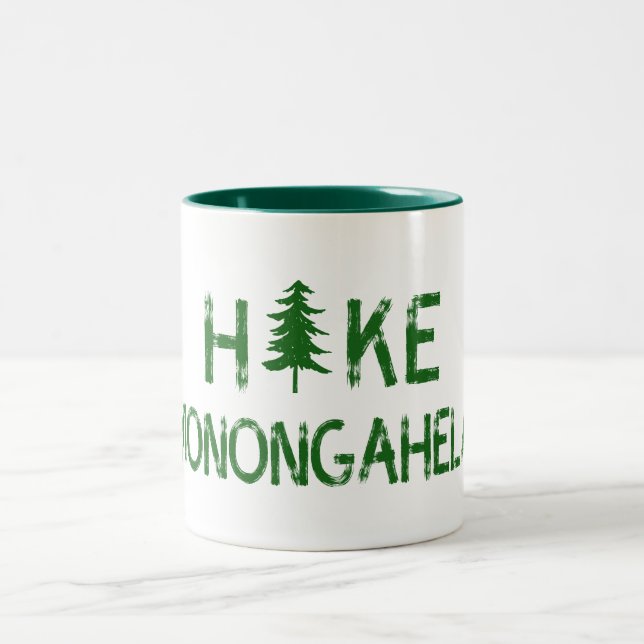 Caneca De Café Em Dois Tons Hike Monongahela West Virginia Tree (Centro)