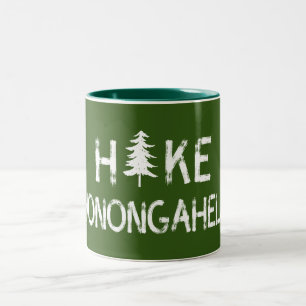 Caneca De Café Em Dois Tons Hike Monongahela West Virginia Tree