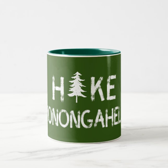 Caneca De Café Em Dois Tons Hike Monongahela West Virginia Tree (Centro)
