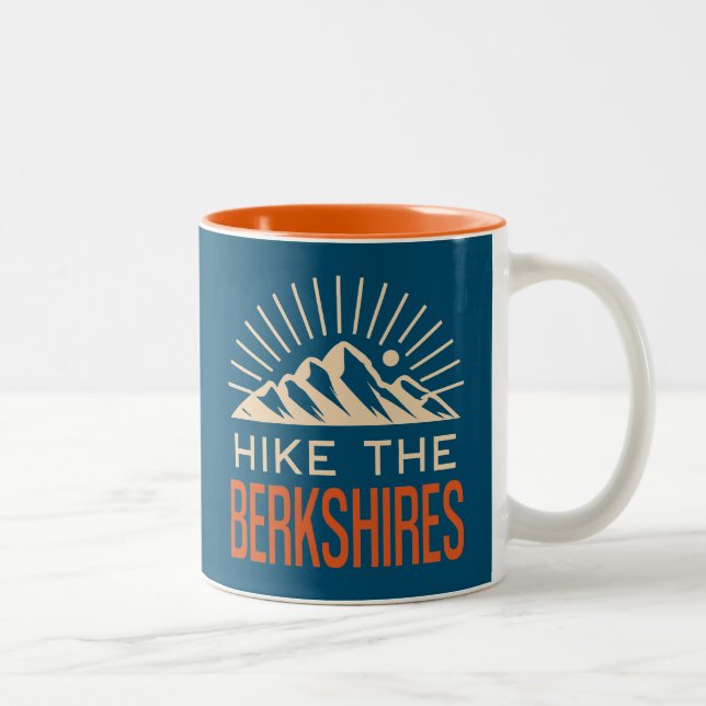 Caneca De Café Em Dois Tons Hike The Berkshires Massachusetts Sunburst (Direita)