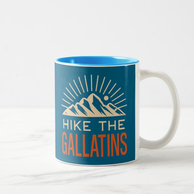 Caneca De Café Em Dois Tons Hike The Gallatin Mountains Sunburst (Direita)