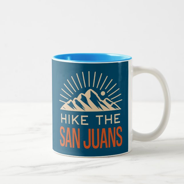 Caneca De Café Em Dois Tons Hike The San Juan Mountain Sunburst (Direita)