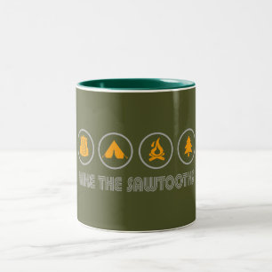 Caneca De Café Em Dois Tons Hike The Sawtooths Idaho