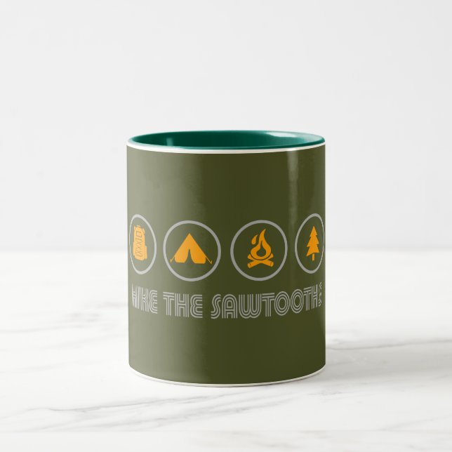 Caneca De Café Em Dois Tons Hike The Sawtooths Idaho (Centro)