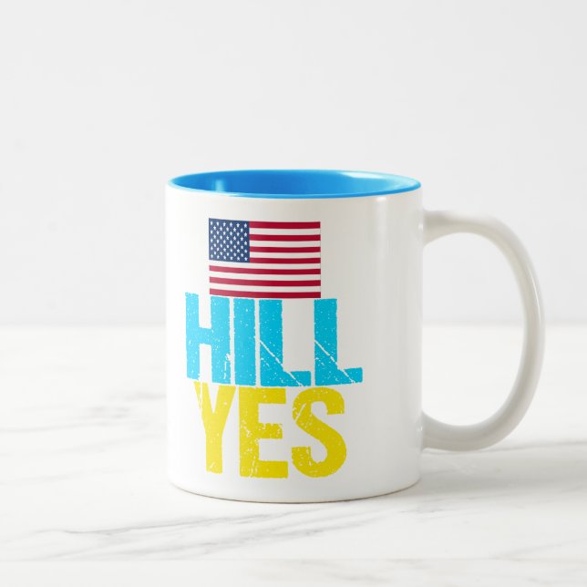 Caneca De Café Em Dois Tons Hill Sim Modern Hillary Clinton (Direita)