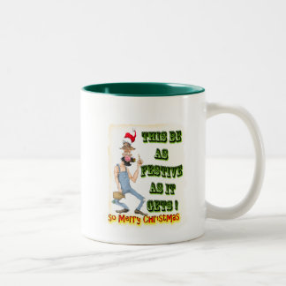 Caneca De Café Em Dois Tons Hillbilly Festivo como ele fica