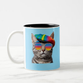 Caneca De Café Em Dois Tons Hip Tabby